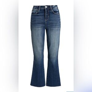 L’agence Kendra High waisted Crop Flare frayed hem jeans size 27